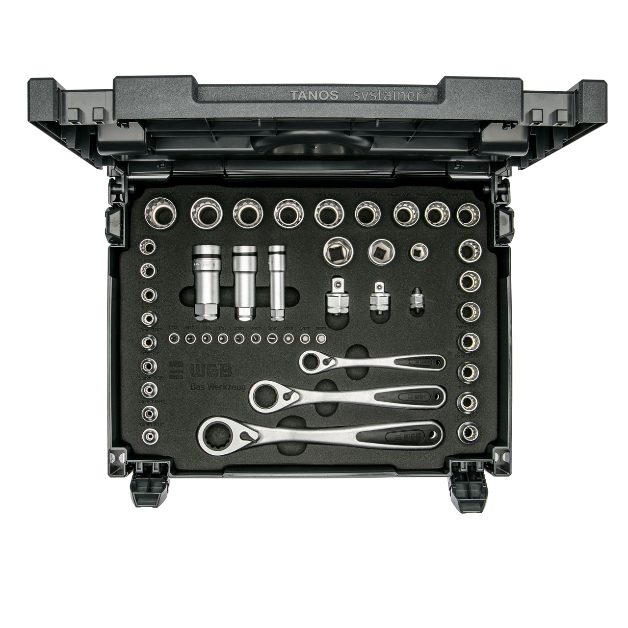 1/4 + 3/8 + 1/2" Steckschlüssel-Garnitur im TANOS-systainer®