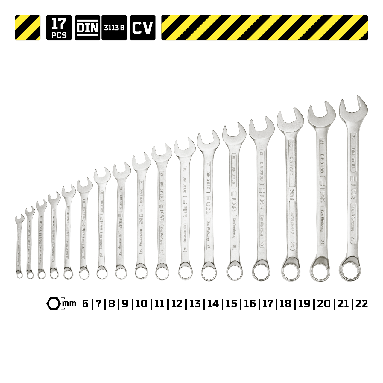 QUARKZMAN Ring-Maulschlüssel Set 13mm - Edelstahl Für Reparaturen