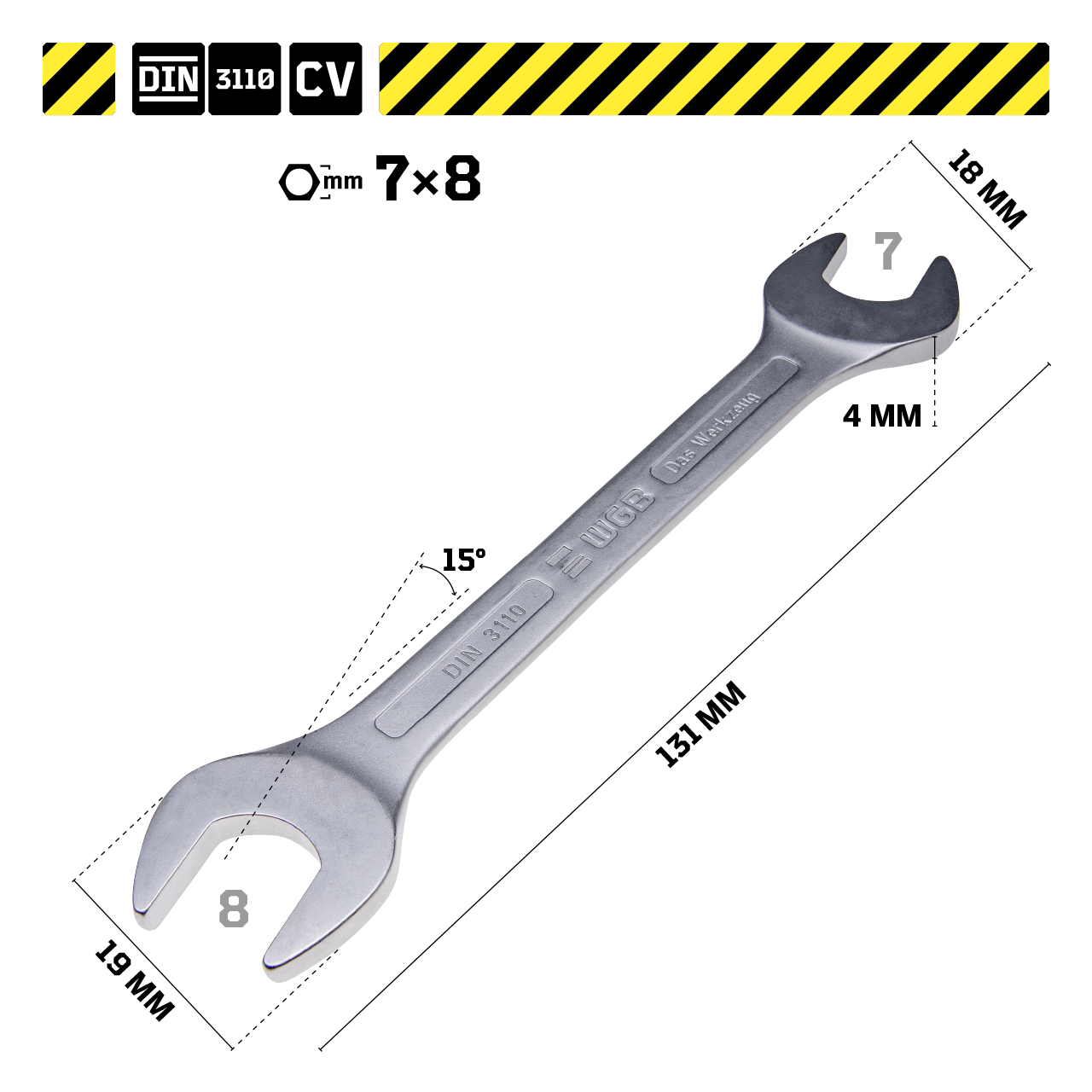 Produkte > Schraubenschlüssel > Doppelmaulschlüssel, DIN 3110 | WGB - The  Werkzeug